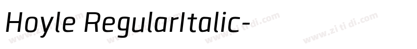 Hoyle RegularItalic字体转换